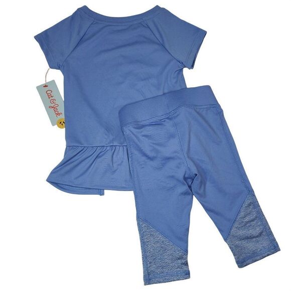 Toddler Girls Brave Short Sleeve Active Top & Capri Leggings Set Cat & Jack Blue - Picture 2 of 3